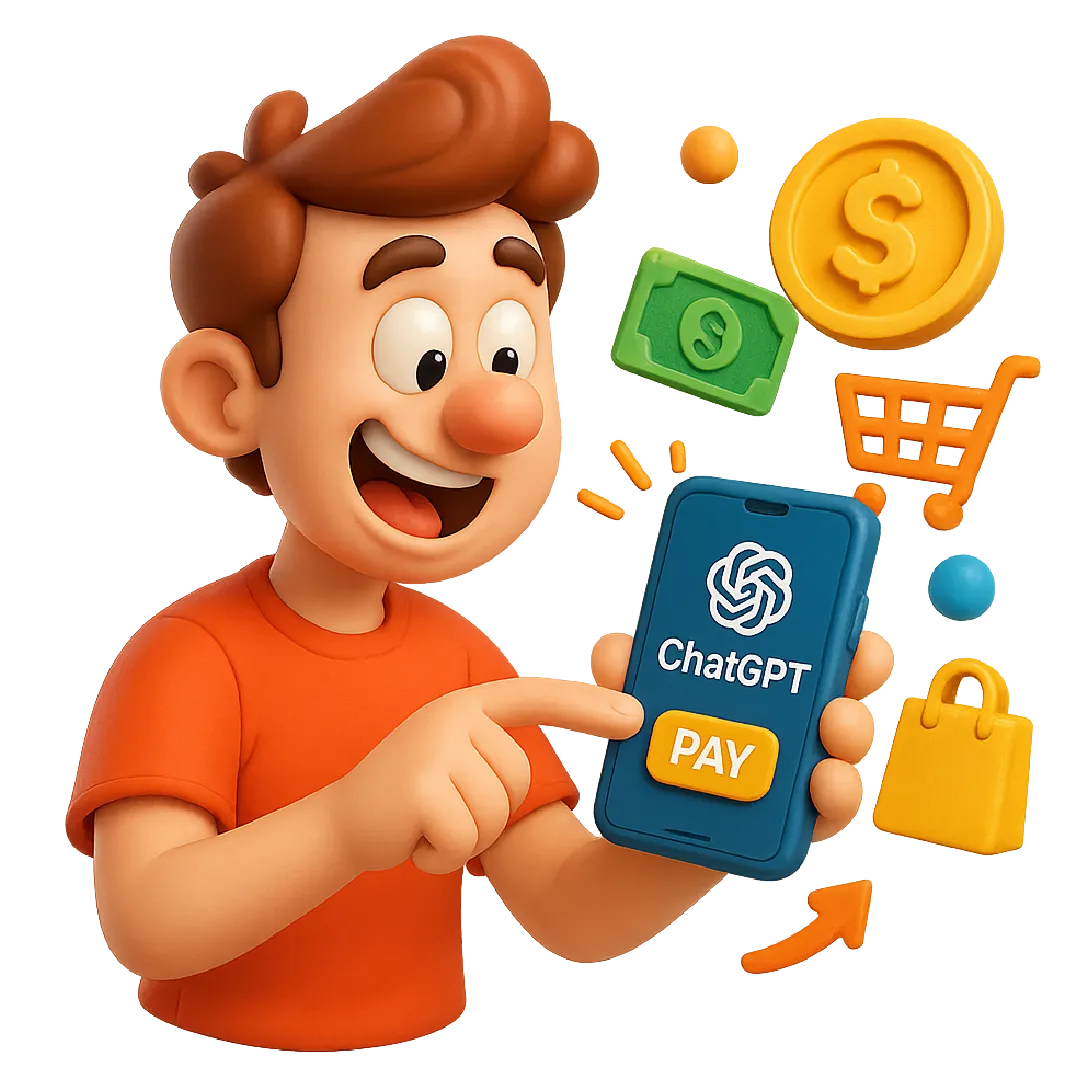 ilustración de ChatGPT pago instantáneo con IA