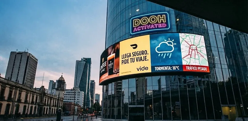 Imagen ilustrativa de DOOH, vía IA.